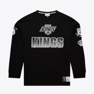 Mitchell & Ness T-shirt noir à manches longues avec logo vintage des Kings de Los Angeles Noir 1376165