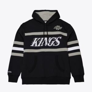 Mitchell & Ness Noir Los Angeles Kings Vintage Logo Head Coach Pull à capuche en polaire Blanc 1377034