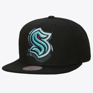 Mitchell & Ness Casquette Seattle Kraken 7.0 Big Face Snapback Noir 1222410