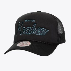 Mitchell & Ness Casquette réglable noire Seattle Kraken Script Trucker noir 1222426