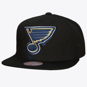 Mitchell & Ness Casquette de baseball noire St. Louis Blues Big Face 7.0 Vintage Snapback Hat Noir 1236669