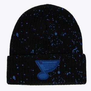 Mitchell & Ness Black St. Hat Louis Blues Nep Vintage Bonnet en tricot à revers Noir 1236729