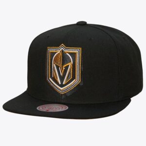 Mitchell & Ness Black Vegas Golden Knights 7.0 Big Face Snapback Chapeau Tang 1259686