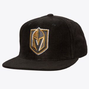 Casquette de baseball Mitchell & Ness Black Vegas Golden Knights All Directions Corduroy Snapback Hat Blanc 1259701
