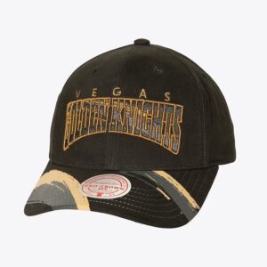 Casquette de baseball Mitchell & Ness noir Vegas Golden Knights brossé passé Ya Pro Snapback chapeau bleu 1259741