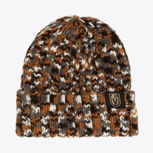 Mitchell & Ness Black Vegas Golden Knights GMA Bonnet en tricot à revers Crème 1259673