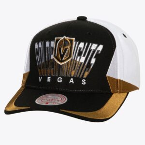 Mitchell & Ness Black Vegas Golden Knights Retrodome Pro Snapback Chapeau Crème 1259680