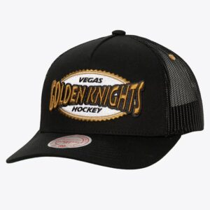 Casquette de Baseball Mitchell & Ness noir Vegas Golden Knights Team Seal Trucker chapeau réglable Tang 1259720