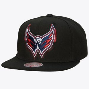 Mitchell & Ness Noir Washington Capitals Big Face 7.0 Vintage Snapback Chapeau Bleu 1280939