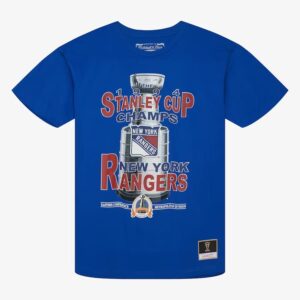 Mitchell & Ness T-shirt bleu New York Rangers Cup Chase Bleu 1374089