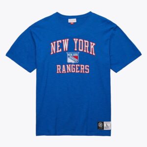 Mitchell & Ness T-shirt flammé légendaire des Rangers de New York bleu bleu 1374063