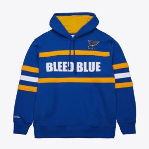 Mitchell & Ness Blue St. Sweat à capuche Louis Blues Head Coach Pull à capuche en polaire Bleu 1377557