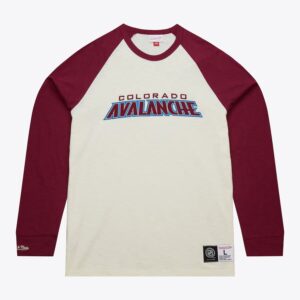 Mitchell & Ness Crème Colorado Avalanche Legendary Slub Raglan T-shirt à manches longues Crème 1304643