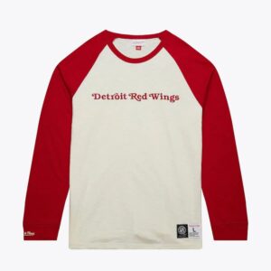 Mitchell & Ness Crème Detroit Red Wings Legendary Slub Raglan T-shirt à manches longues Crème 1376252