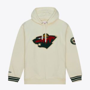 Mitchell & Ness Crème Minnesota Wild Chainstitch Heavyweight Pull à capuche Crème 1377481