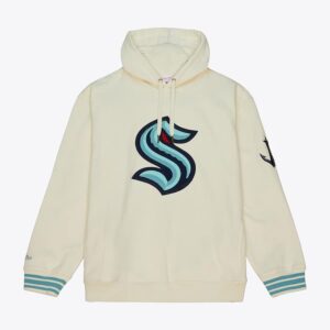 Mitchell & Ness Crème Seattle Kraken Chainstitch Pull à capuche épais Crème 1377493