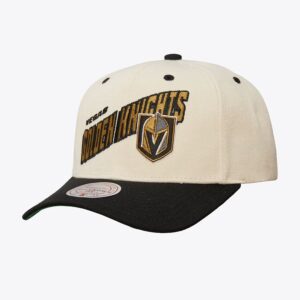 Mitchell & Ness Crème Vegas Golden Knights Retro Type Pro Snapback Chapeau Violet 1259829