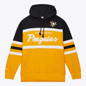 Mitchell & Ness Gold Pittsburgh Penguins Head Coach Pull à capuche jaune 1377266
