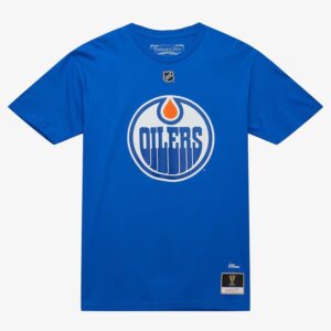 Mitchell & Ness Grant Fuhr Royal Edmonton Oilers Nom et numéro T-shirt Vert 1365648