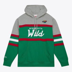 Mitchell & Ness Green Minnesota Wild Head Coach Pull à capuche Vert 1377404
