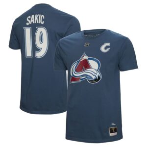 Mitchell & Ness Joe Sakic Bleu Colorado Avalanche Nom et numéro T-shirt Vert 1296985