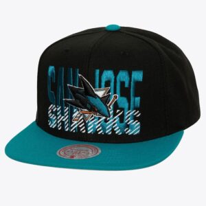 Mitchell & Ness Casquette Snapback à carreaux croisés San Jose Sharks Noir Noir 1222357