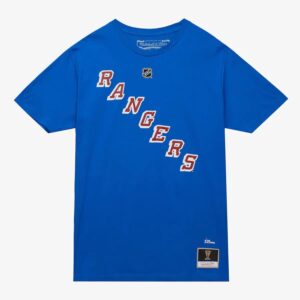 Mitchell & Ness Mike Richter Bleu New York Rangers Nom et numéro T-shirt Bleu 1376110
