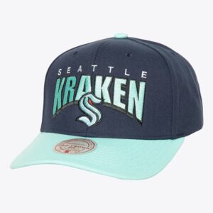 Casquette Snapback Mitchell & Ness Navy Seattle Kraken Boom Text Pro Bleu 1222447