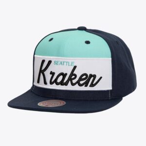 Mitchell & Ness Marine Seattle Kraken Retro Sport Snapback Chapeau Bleu 1236613