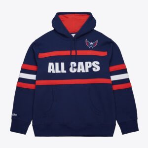 Mitchell & Ness Navy Washington Capitals Head Coach Pull à capuche en polaire Bleu 1377643