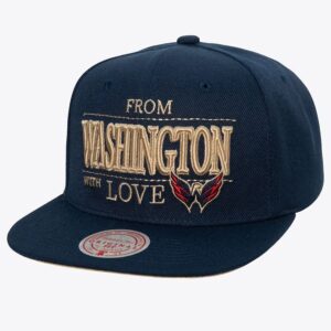Mitchell & Ness Navy Washington Capitals With Love Snapback Chapeau Multicolore 1280924