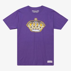 Mitchell & Ness T-shirt violet avec logo en détresse des Kings de Los Angeles Bleu 1365781