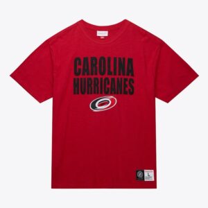 Mitchell & Ness T-shirt flammé légendaire des Hurricanes de la Caroline rouge Rouge 1296940