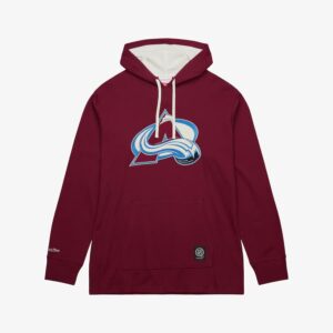 Mitchell & Ness Sweat à capuche léger thermique rouge Colorado Avalanche bordeaux 1307213