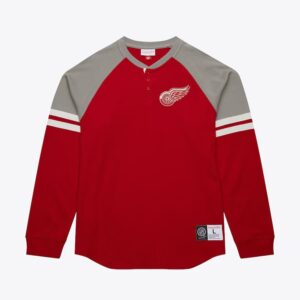 Mitchell & Ness Red Detroit Red Wings Thermal Henley Top Rouge 1376230