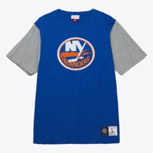 Mitchell & Ness Royal New York Islanders T-shirt à blocage de couleur bleu 1374144