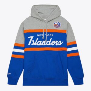 Mitchell & Ness Royal New York Islanders Head Coach Pull à capuche Bleu 1377353