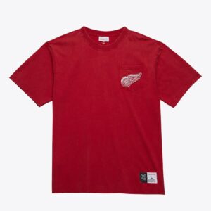 Mitchell & Ness Scarlet Detroit Red Wings Fade Away T-shirt de poche premium rouge 1374216