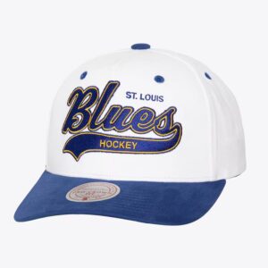 Mitchell & Ness Casquette de baseball blanche St. Louis Blues Tail Sweep Pro Vintage Snapback Hat Blanc 1236654