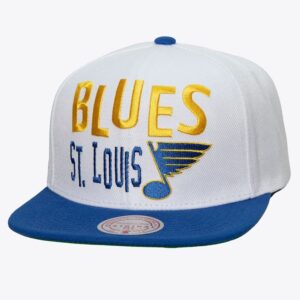 Mitchell & Ness Casquette de baseball blanche St. Louis Blues Toss Up Snapback Hat Blanc 1236649