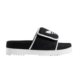 Adidas x Gucci Slide Sandal 'Black GG Monogram' Baskets Couleur noire/Couleur noire/Couleur noire 702412 FAAW2 1045