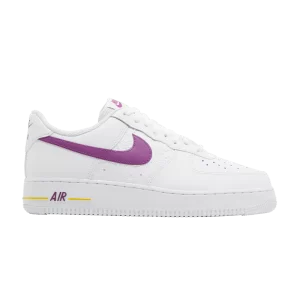 Nike Air Force 1 '07 'Embossed Hoops - Lakers' Blanc/Bold Berry/Jaune FJ4209 100