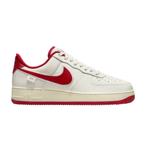 Nike Air Force 1 '07 'Sail Gym Red Broded Swoosh' Voile/Lait de coco/Étain plat/Couleur rouge FV0392 101