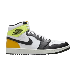 Air Jordan 1 High Golf 'Volt Gold' Blanc/Noir/Or Université/Volt/Voile DQ0660 105