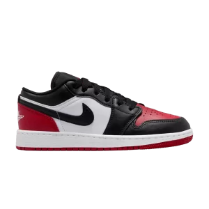 Air Jordan 1 Low GS 'Bred Toe 2.0' Blanc/Rouge/Blanc/Noir 553560 161