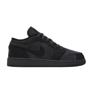 Air Jordan 1 Low SE Craft GS 'Dark Smoke Red' Gris fumée foncé/Rouge/Noir FQ7757 001