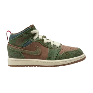 Air Jordan 1 Mid PS 'Treeline' Archeo Marron/Treeline/Lait de coco/Olive clair FQ8102 200