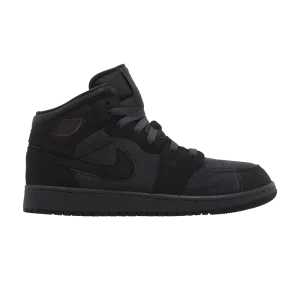 Air Jordan 1 Mid SE Craft GS 'Dark Smoke Red' Gris fumée foncé/Rouge/Noir FQ7742 001