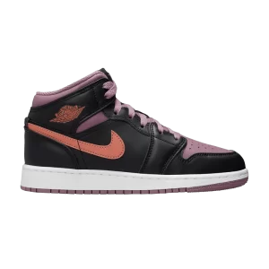 Air Jordan 1 Mid SE GS 'Black Sky J Mauve' Noir/Sky Jay Move/Blanc/Sky Jay Orange FB9909 008