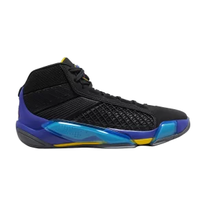 Air Jordan 38 PF 'Aqua' Noir/True Rouge/Light Concord/Aquatone/University Gold/Flint Gris DZ3355 001